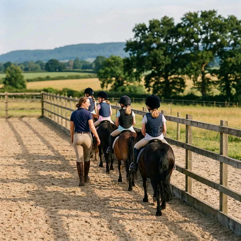 Cours de poney à Arthun, Loire